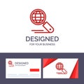 Creative Business Card and Logo template Globe, Internet, Search, Seo Vector Illustration Royalty Free Stock Photo