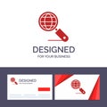 Creative Business Card and Logo template Globe, Internet, Search, Seo Vector Illustration Royalty Free Stock Photo