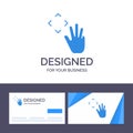 Creative Business Card and Logo template Hand, Hand Cursor, Up, Croup Vector Illustration