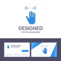 Creative Business Card and Logo template Hand, Gesture, Left, Right, zoom out Vector Illustration Royalty Free Stock Photo