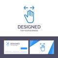 Creative Business Card and Logo template Hand, Gesture, Left, Right, zoom out Vector Illustration Royalty Free Stock Photo