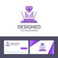 Creative Business Card and Logo template Hologram, Projection, Technology, Diamond Vector Illustration