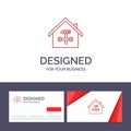 Creative Business Card and Logo template Home, Building, Construction, Repair, Hammer, Wrench Vector Illustration Royalty Free Stock Photo
