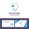 Creative Business Card and Logo template Human, Logical, Mind, Puzzle, Solution Vector Illustration Royalty Free Stock Photo