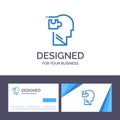 Creative Business Card and Logo template Human, Logical, Mind, Puzzle, Solution Vector Illustration Royalty Free Stock Photo