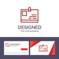 Creative Business Card and Logo template Card, ID Card, Identity, Pass Vector Illustration Royalty Free Stock Photo