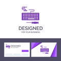 Creative Business Card and Logo template Key, Keyboard, Hardware, Repair Vector Illustration Royalty Free Stock Photo
