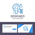 Creative Business Card and Logo template Knowledge, Dna, Science, Tree Vector Illustration Royalty Free Stock Photo