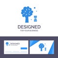 Creative Business Card and Logo template Knowledge, Dna, Science, Tree Vector Illustration Royalty Free Stock Photo