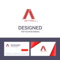 Creative Business Card and Logo template Ladder, Building, Construction, Repair Vector Illustration Royalty Free Stock Photo