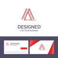 Creative Business Card and Logo template Ladder, Building, Construction, Repair Vector Illustration Royalty Free Stock Photo