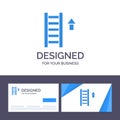 Creative Business Card and Logo template Ladder, Stair, Staircase, Arrow Vector Illustration Royalty Free Stock Photo
