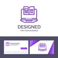 Creative Business Card and Logo template Laptop, Computer, Book, Hardware Vector Illustration Royalty Free Stock Photo