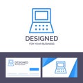 Creative Business Card and Logo template Laptop, Computer, Hardware Vector Illustration Royalty Free Stock Photo