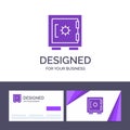 Creative Business Card and Logo template Lock, Locker, Security, Secure Vector Illustration Royalty Free Stock Photo