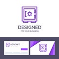 Creative Business Card and Logo template Lock, Locker, Security, Secure Vector Illustration Royalty Free Stock Photo