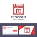 Creative Business Card and Logo template Login, Secure, Web, Layout, Password, Lock Vector Illustration