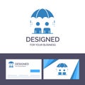 Creative Business Card and Logo template Business, Management, Modern, Risk Vector Illustration