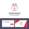 Creative Business Card and Logo template Mind, Reading, Programming, Man Vector Illustration Royalty Free Stock Photo