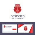 Creative Business Card and Logo template Mind, Reading, Programming, Man Vector Illustration Royalty Free Stock Photo