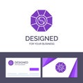 Creative Business Card and Logo template Mirror, FengShui, China, Chinese Vector Illustration Royalty Free Stock Photo