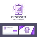 Creative Business Card and Logo template Mobile, Cell, Hardware, Network Vector Illustration Royalty Free Stock Photo
