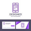 Creative Business Card and Logo template Mobile, Education, Cell, Coding Vector Illustration Royalty Free Stock Photo