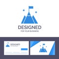 Creative Business Card and Logo template Mountain, Flag, User, Interface Vector Illustration Royalty Free Stock Photo