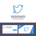 Creative Business Card and Logo template Network, Social, Twitter Vector Illustration