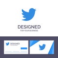 Creative Business Card and Logo template Network, Social, Twitter Vector Illustration