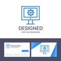 Creative Business Card and Logo template Online Support Service, Technical Assistance, Technical Support, Web Maintenance Vector Royalty Free Stock Photo