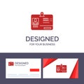 Creative Business Card and Logo template Pass, Card, Identity, Id Vector Illustration Royalty Free Stock Photo