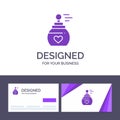 Creative Business Card and Logo template Perfume, Fragmented, Fragrant, Aroma, Vector Illustration