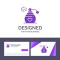 Creative Business Card and Logo template Perfume, Love, Gift Vector Illustration