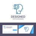 Creative Business Card and Logo template Power, Influence, Engagement, Human, Influence, Lead Vector Illustration