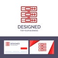 Creative Business Card and Logo template Server, Data, Storage, Cloud, Files Vector Illustration Royalty Free Stock Photo