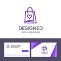 Creative Business Card and Logo template Shopping, Love, Gift, Bag Vector Illustration