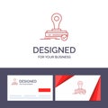 Creative Business Card and Logo template Stamp, Clone, Press, Logo Vector Illustration Royalty Free Stock Photo