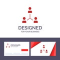 Creative Business Card and Logo template Structure, Company, Cooperation, Group, Hierarchy, People, Team Vector Illustration Royalty Free Stock Photo