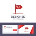 Creative Business Card and Logo template Success, Achieve, Business, Flag, Goal, Mark, Sign Vector Illustration Royalty Free Stock Photo
