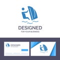 Creative Business Card and Logo template Surfer, Surfing, Water, Wind, Sport Vector Illustration Royalty Free Stock Photo