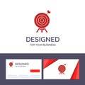 Creative Business Card and Logo template Target, Archery, Arrow, Board Vector Illustration Royalty Free Stock Photo