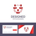 Creative Business Card and Logo template Team, Business, Communication, Hierarchy, People, Social, Structure Vector Illustration Royalty Free Stock Photo