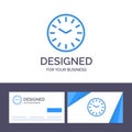 Creative Business Card and Logo template Time, Clock, Cleaning Vector Illustration Royalty Free Stock Photo