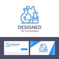 Creative Business Card and Logo template Tube, Flask, Lab, Science Vector Illustration