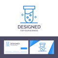 Creative Business Card and Logo template Tube, Lab, Test, Biochemistry Vector Illustration