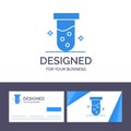 Creative Business Card and Logo template Tube, Lab, Test, Biochemistry Vector Illustration