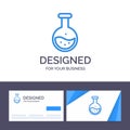 Creative Business Card and Logo template Tube, Labe, Science, Test, Education Vector Illustration