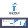 Creative Business Card and Logo template Tube, Plant, Lab, Science Vector Illustration