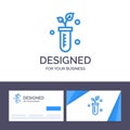 Creative Business Card and Logo template Tube, Plant, Lab, Science Vector Illustration